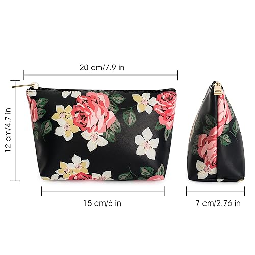 Miniatura 6 de Noozion Bolsa de maquillaje para monedero, bonita bolsa de cosméticos, bolsa de aseo de viaje, bolsa organizadora impermeable para mujeres y niñas