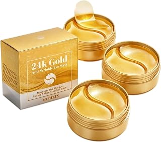 kall ögonmask, ögonmask, concealer, C-vitamin essens, 60 stycken | Collagen Niacinamide Under Eye mörka ringar, ögonlapp för anti-ring, fickor och rynkor, uppstramande fuktgivande vård