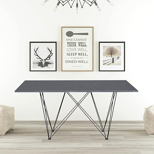 Miniatura 2 de Kaboon Mesa universal de 40 x 18 pulgadas, mesa sólida de melamina de una pieza, escritorio doble en L, escritorio flotante para bricolaje, encimera