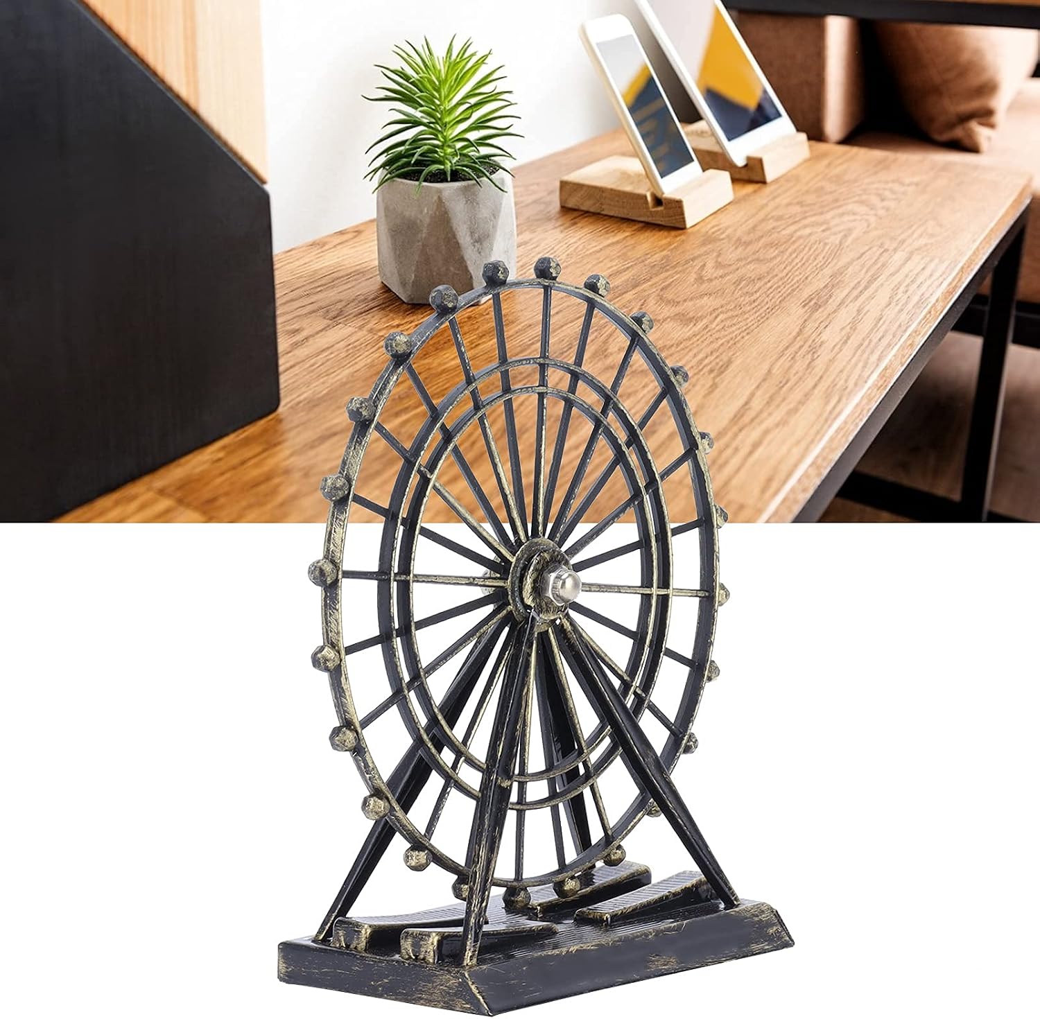 Ferris Wheel Model, Retro Ferris Wheel Ornament Vintage Creative Ferris Desktop Ornaments for Home Office Decoration