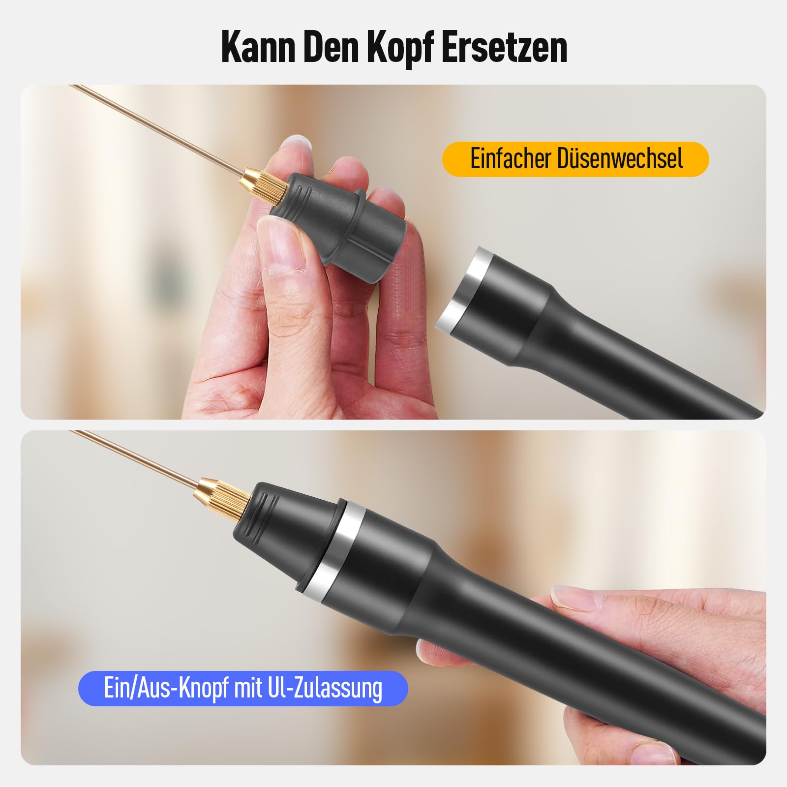 3-in-1 Schaumstoffschneider,Styroporschneider Heißdrahtschneider Elektrischer für Kunststoffe & Styropor,Styropor Schneider zum Graben von Löchern und Bearbeiten von（DunkelStyle)