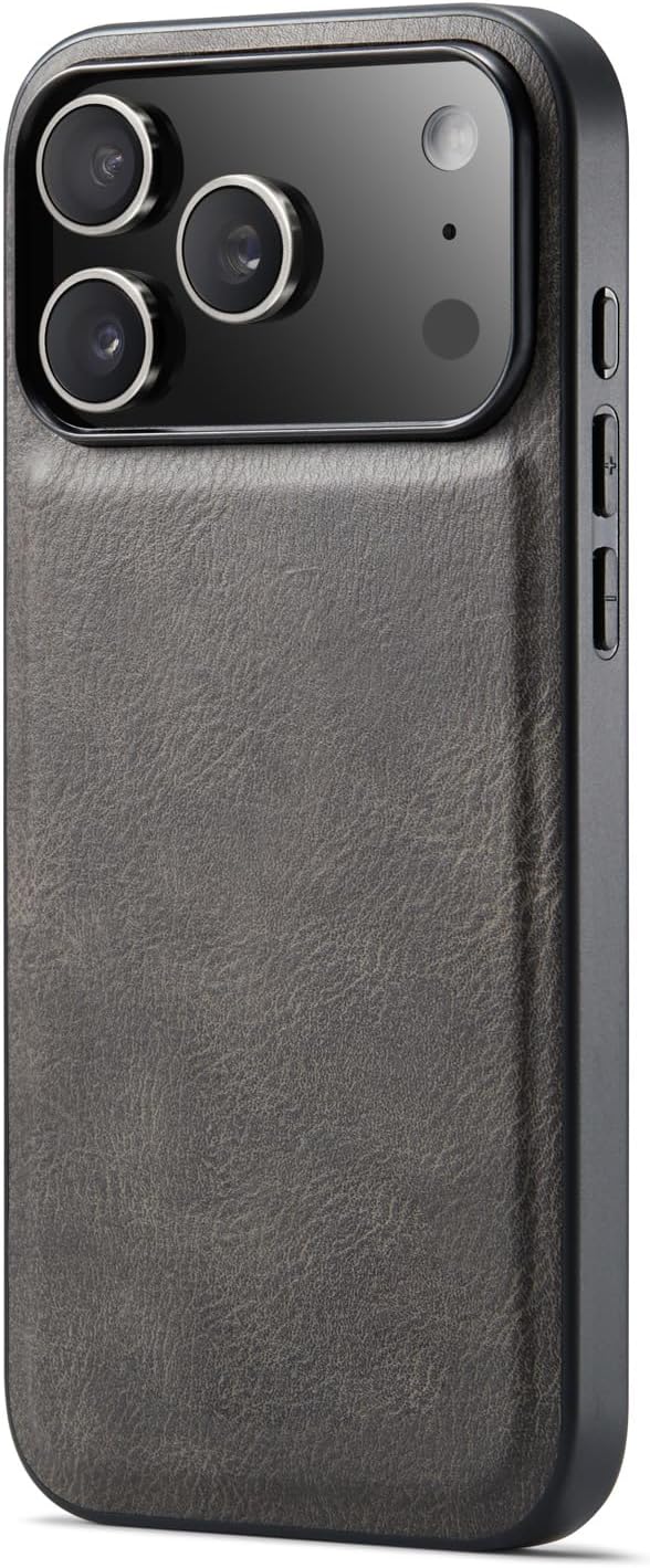 Asuwish Phone Case for iPhone 17 Pro 6.3 inch Wallet Magnetic Detachable Cell Cover with Tempered Glass Screen Protector Flip Card Holder Slot Purse Mobile i Phone17 i17 17Pro Women Men Girls Gray