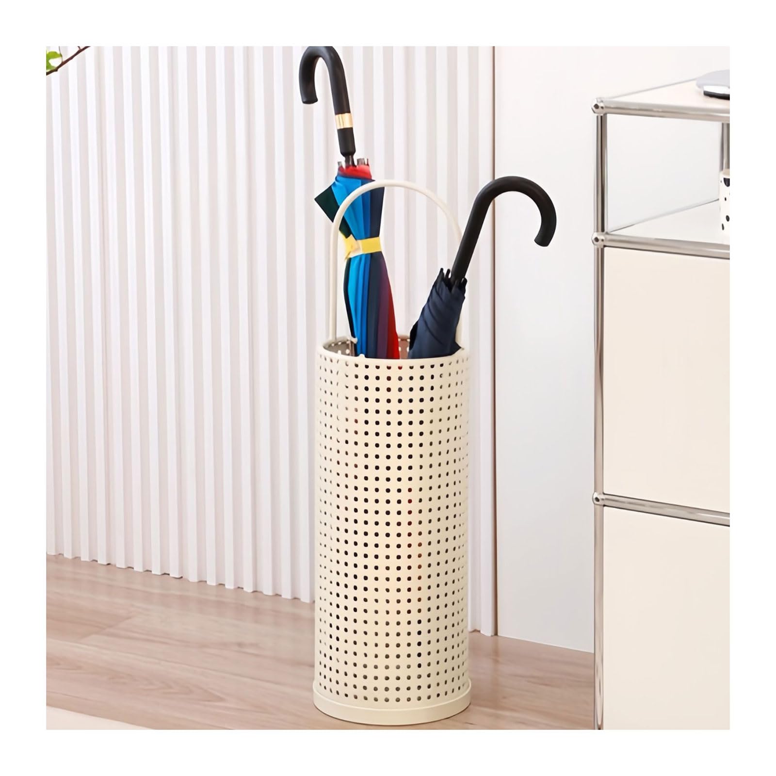 Porte-parapluies pour entrée avec bac d'égouttage anti-gouttes pour sol propre