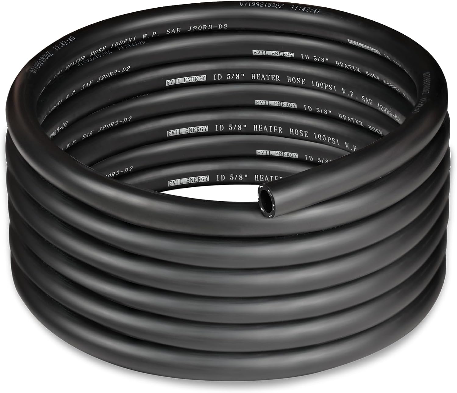 EVILENERGY 5/8" Black EPDM Heater Hose 15FT - Coolant Radiator Hose 100PSI SAE 20R3 -40°F to 257°F