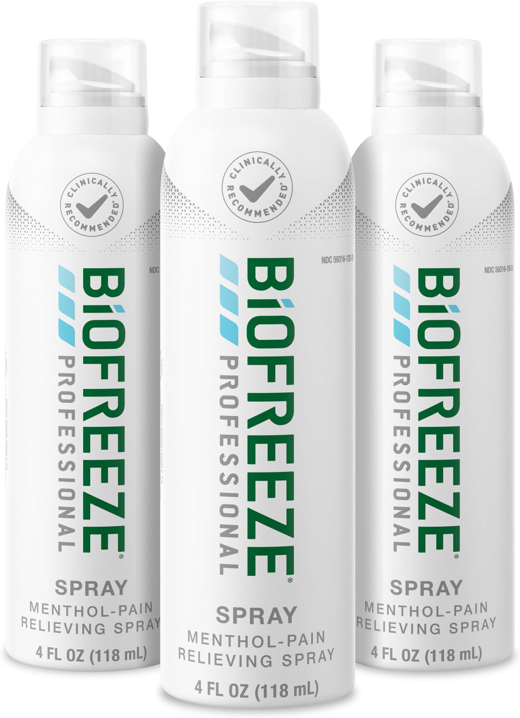 Professional Pain Relief Spray for Knee, Neck, Hip, Joint, Shoulder, & Simple Backache, Arthritis Pain Reliever, Sore Muscle Relief, Colorless Menthol Spray 4 Fl Oz (Pack of 3)
