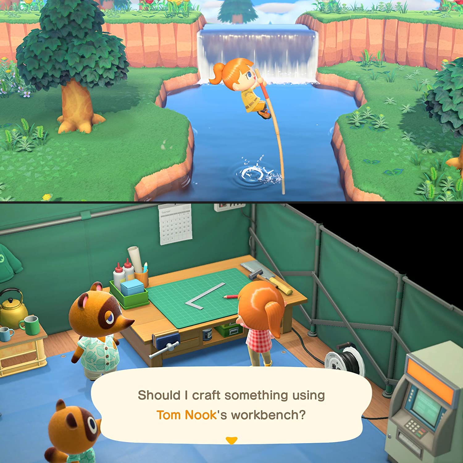 Animal Crossing: New Horizons – Nintendo Switch con PremGear 4 diversi colori Thumb Grips (confezione da 8), 24 slot porta carte da gioco e panno di pulizia