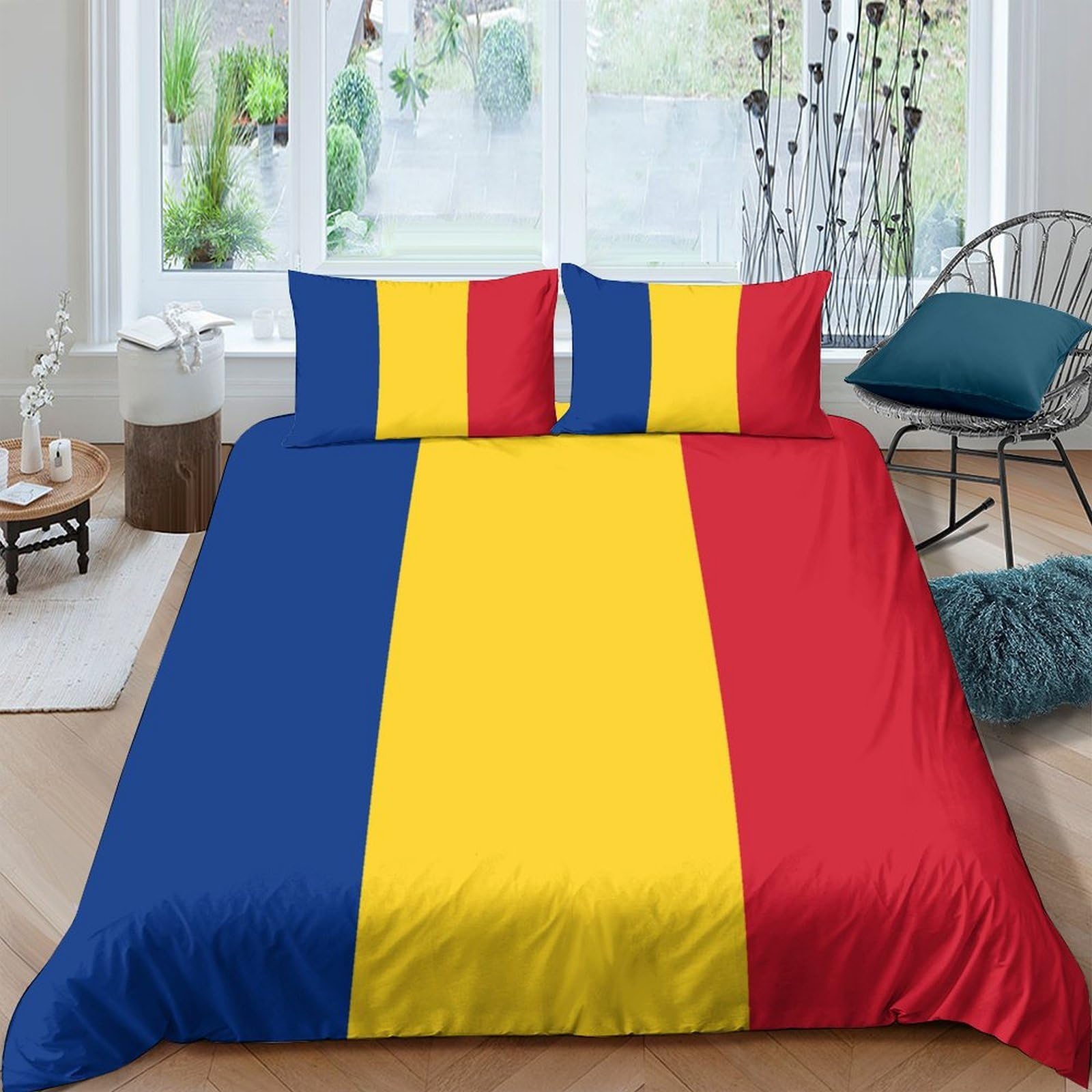 Parure de lit Roumanie 3D pour chambre d'enfant lit single housse de couette 135x200cm