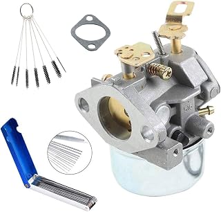 640349 640052 Carburetor Compatible with Tecumseh 8HP 9HP 10HP Snowblower 640054 640058 640058A LH318A LH358SA HMSK80 HMSK85 HMSK90 Snow Blower with Gasket Carbon Dirt Jet Cleaner Tool Kit