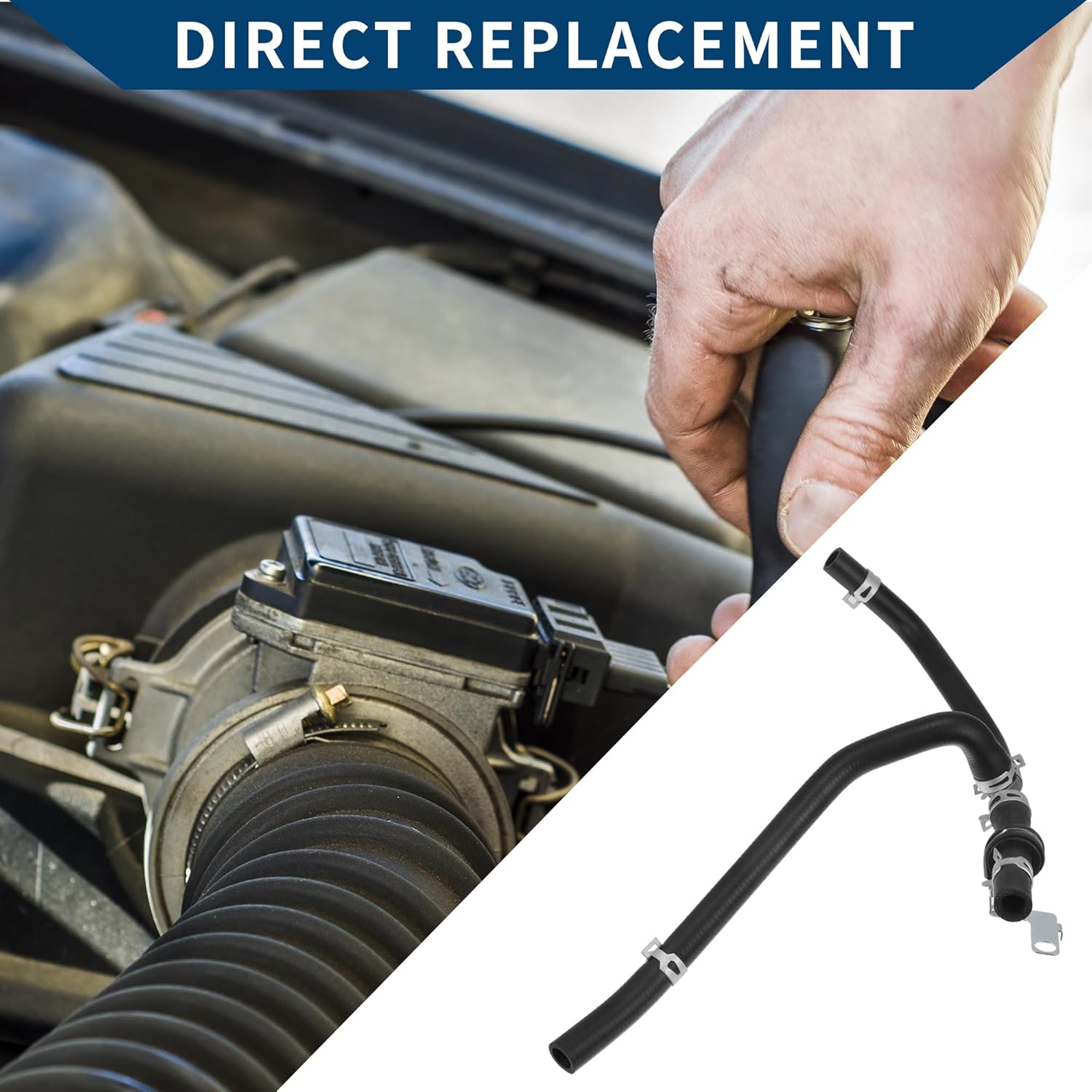 No.4596755AE/55038120AA HVAC Heater Hose Assembly for Dodge Magnum 2005-2008 2.7L 3.5 / Inner Heater Water Return Hose/Durable Metal / 1 Pcs Black