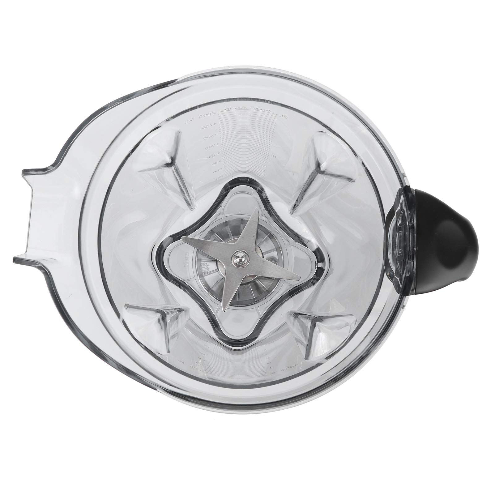 Piezas de licuadora, piezas de mezclador, recipiente transparente para licuadora de alimentos, piezas de electrodomésticos con tapa de cuchilla, accesorios de repuesto, recipiente extraíble de 64