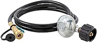 Vista 8 de Camco Low Pressure Gas Regulator Rated at 70,000 BTUs Per Hour Includes 8-Foot Hose Great for Camping, RVing, Grilling, and More (57704)