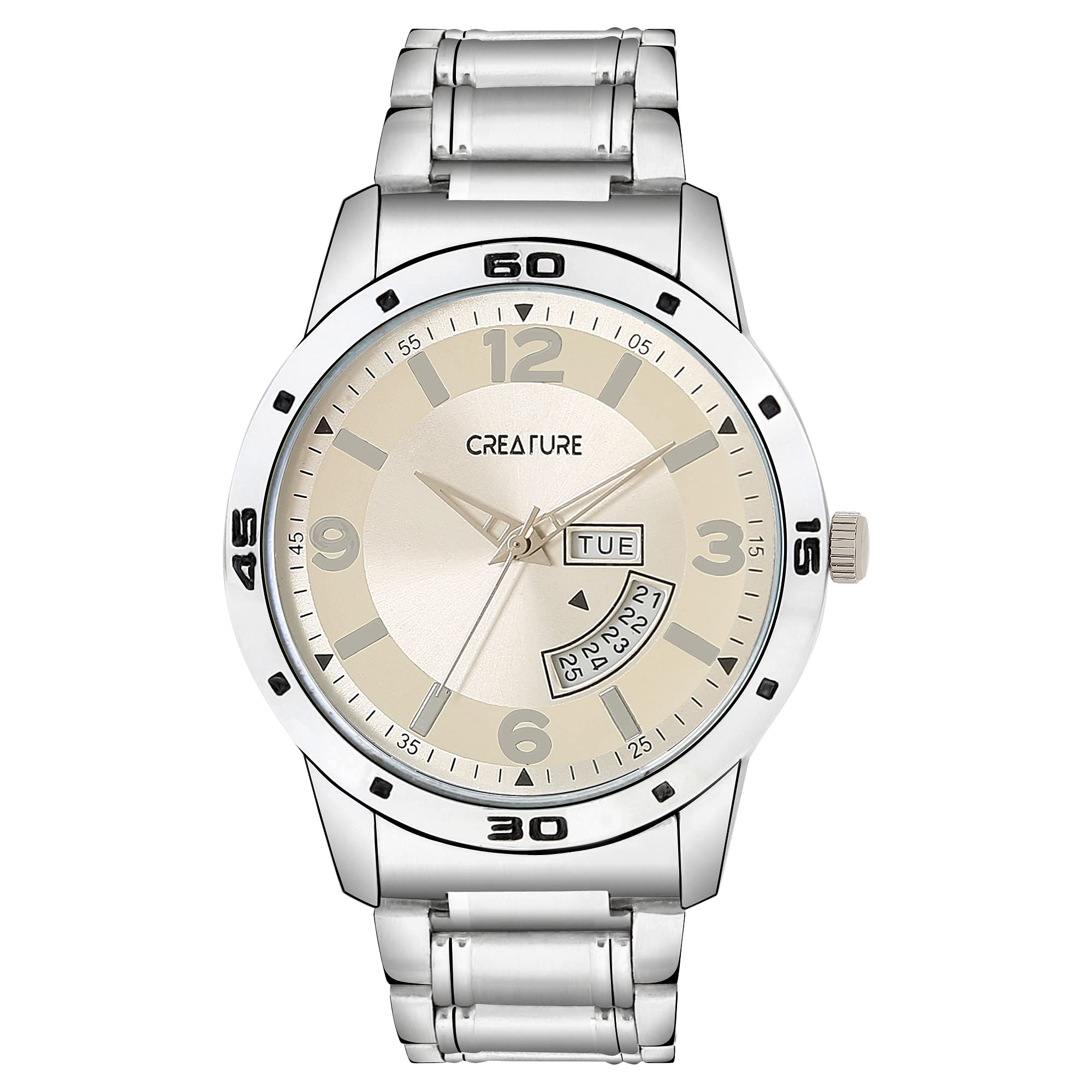 CREATURE Day and Date Functioning Analog Stylish Metal Watch for Men(CMW-M-DD-110) (B091NY6417) Amazon Price History, Amazon Price Tracker