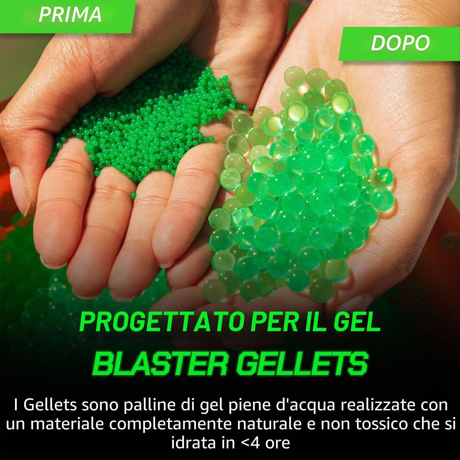 Gel Blaster Gellet Depot - Contenitore per munizioni pieghevole, ugello a caricamento rapido e filtro integrato, idrata e conserva oltre 10.000 gel - Design salvaspazio - Accessorio ufficiale Gel