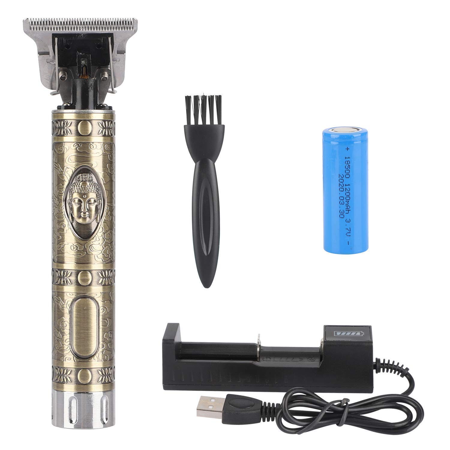 Adbeni Professional Hair Clipper, Adjustable Blade Clipper, Hair Trimmer with LED display and Shaver For Men, Hair Cutting Kit with 4 Guide Combs (Golden Budha)-image-4