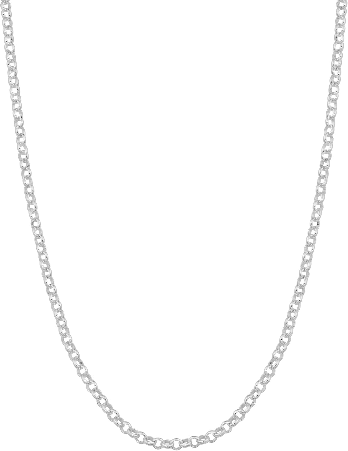 Kooljewelry Sterling Silver 1.3 mm Rolo Chain Necklace (16, 18, 20, 22, 24 or 30 inch)