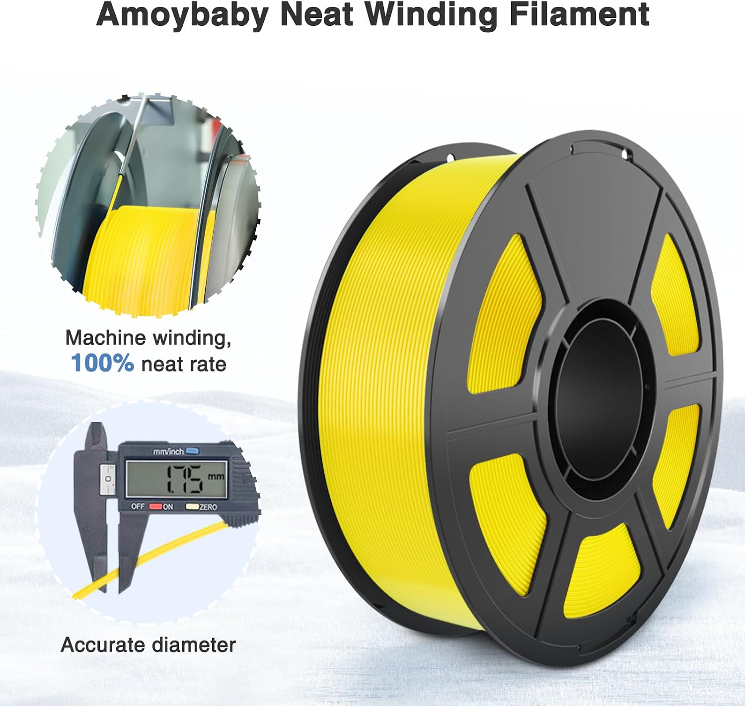 Yellow Silk PLA Filament 1.75mm High Gloss 3D Printer Filament 1kg