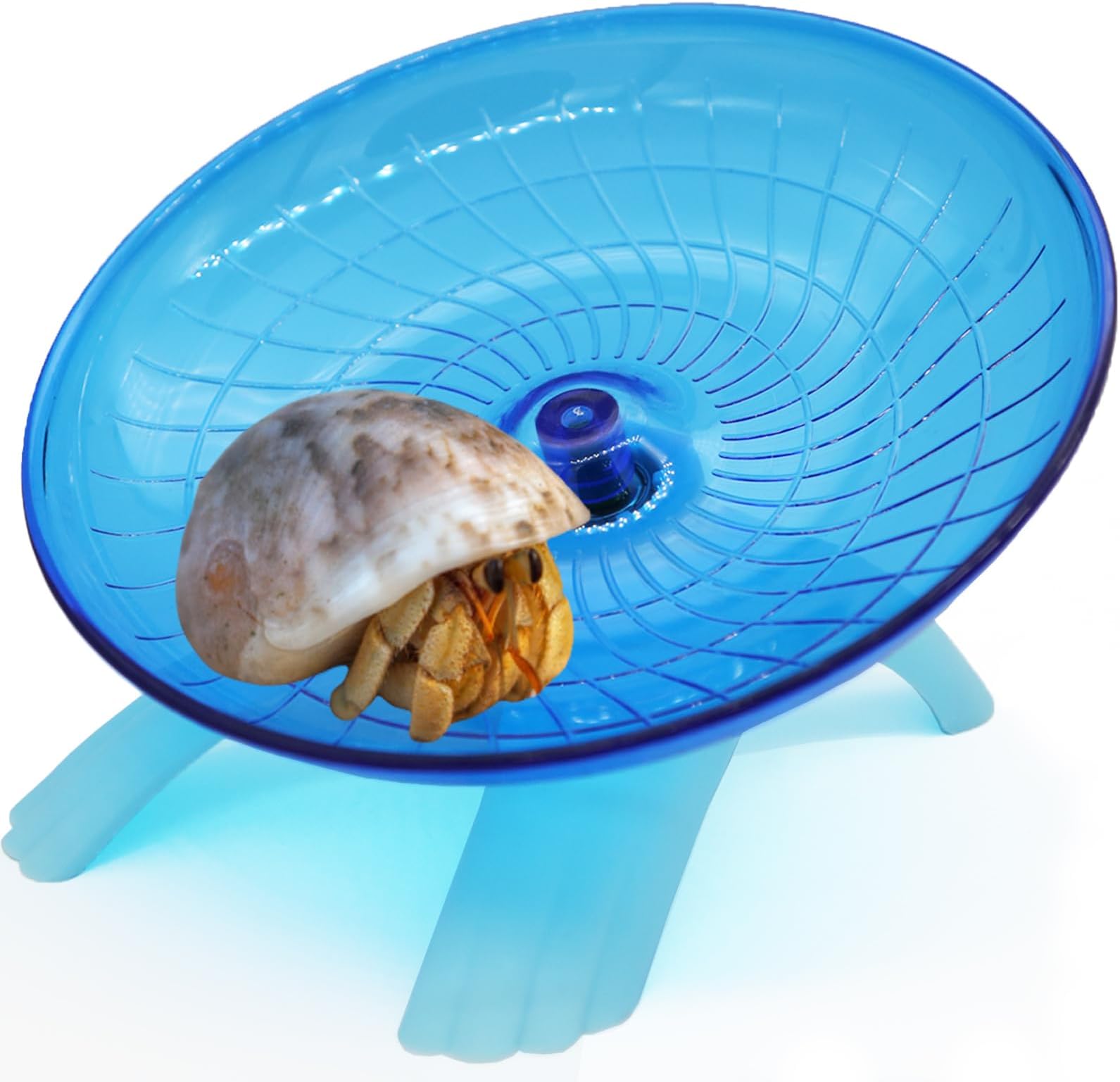 Hermit Crab Climbing Toy and Exercise Wheel - Super Silent Small Animal Wheel for Hamster, Gerbil - Tank Accessories