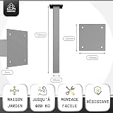 4 unità Gambe per Tavolo Nero - Altezza 72 cm - Quadrata Profilo 80x80 mm - Tavolo Acciaio, Piedi per Tavolo da Pranzo, Tavolo Telaio Scrivania, Panca, Ufficio, Piedini per Mobili - 3