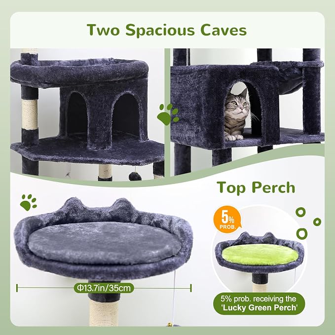 Árbol para Gatos Globlazer, 183 cm, para Gatos Grandes, Resistente miniatura 4