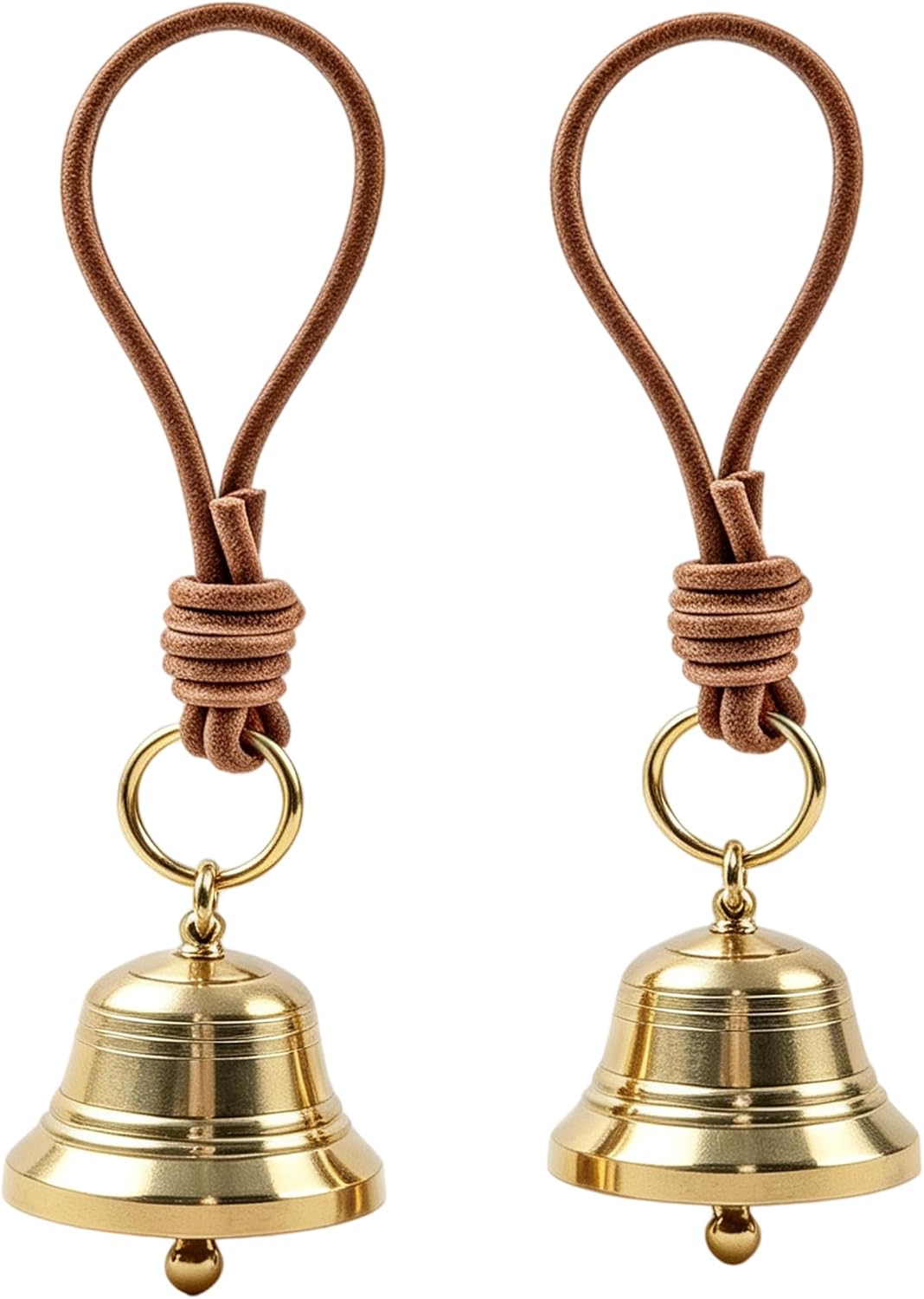 2Pcs Vintage Brass Hanging Jingle Bell Ornaments
