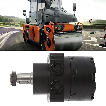 Hydraulic Motor HGM-15E-3138 Cast Iron Hydraulic Wheel Motor with 1-1/4'' Taper Shaft and 4 Flange Holes, 250CC Hydraulic Pump Motor for Industrial Agricultural Black 17.5KW 290RPM 700Nm