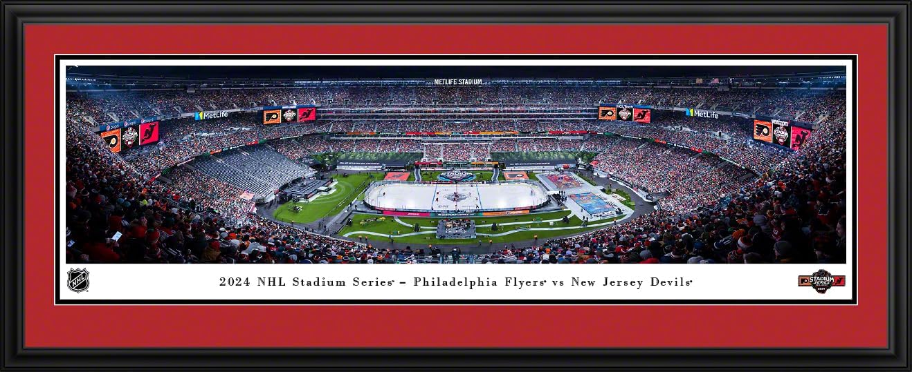 2024 NHL Stadium Series, Philadelphia Flyers vs New Jersey Devils - Unframed 40 x 13.5 Poster by Blakeway Panoramas