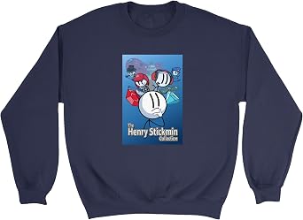 Henry Stickman Collection Cartoon Funny Fans Unisex Crewneck Sweatshirt