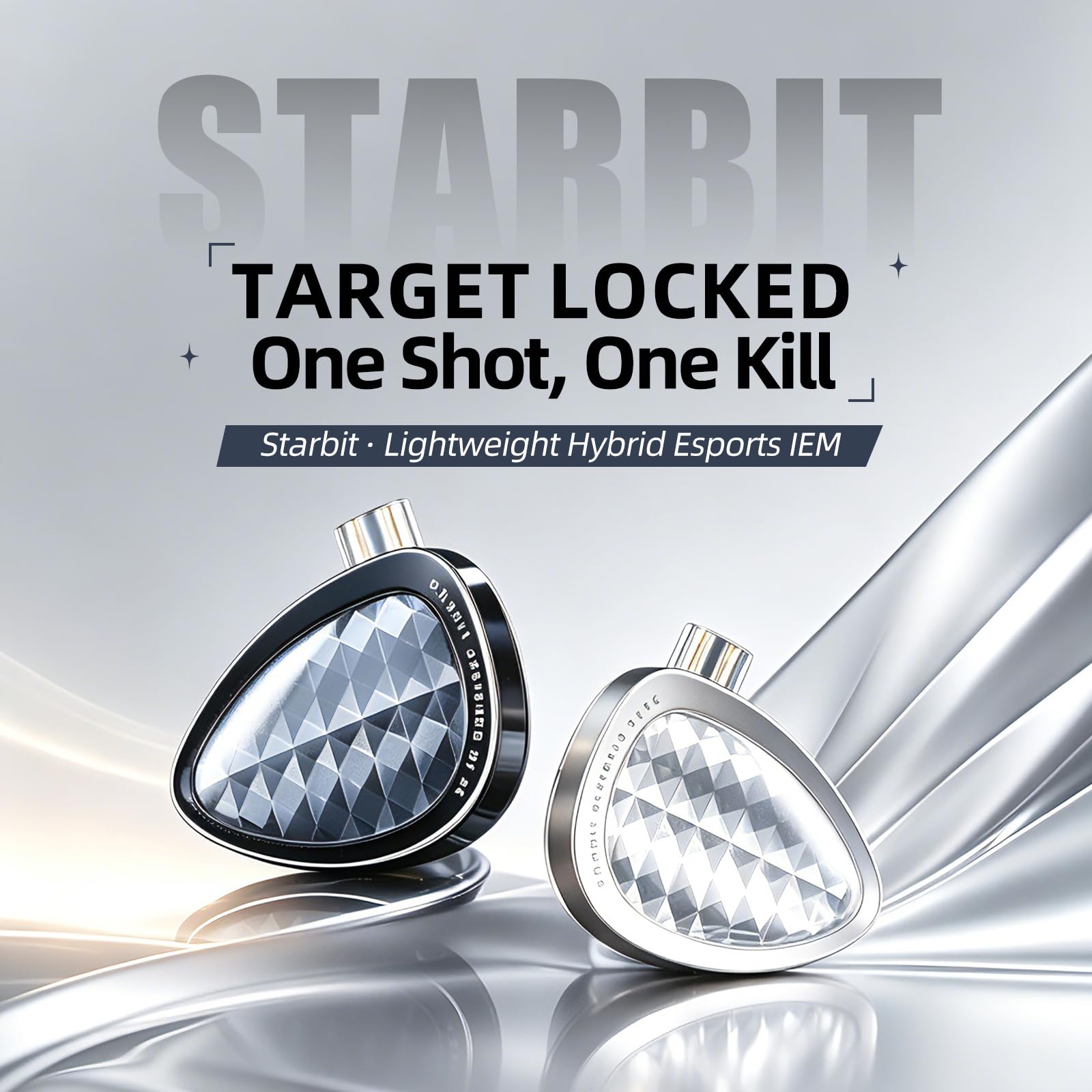 KZ Starbit IEM für FPS-Gaming-Ohrhörer mit Mikrofon, 1DD+1BA In-Ear-Monitor