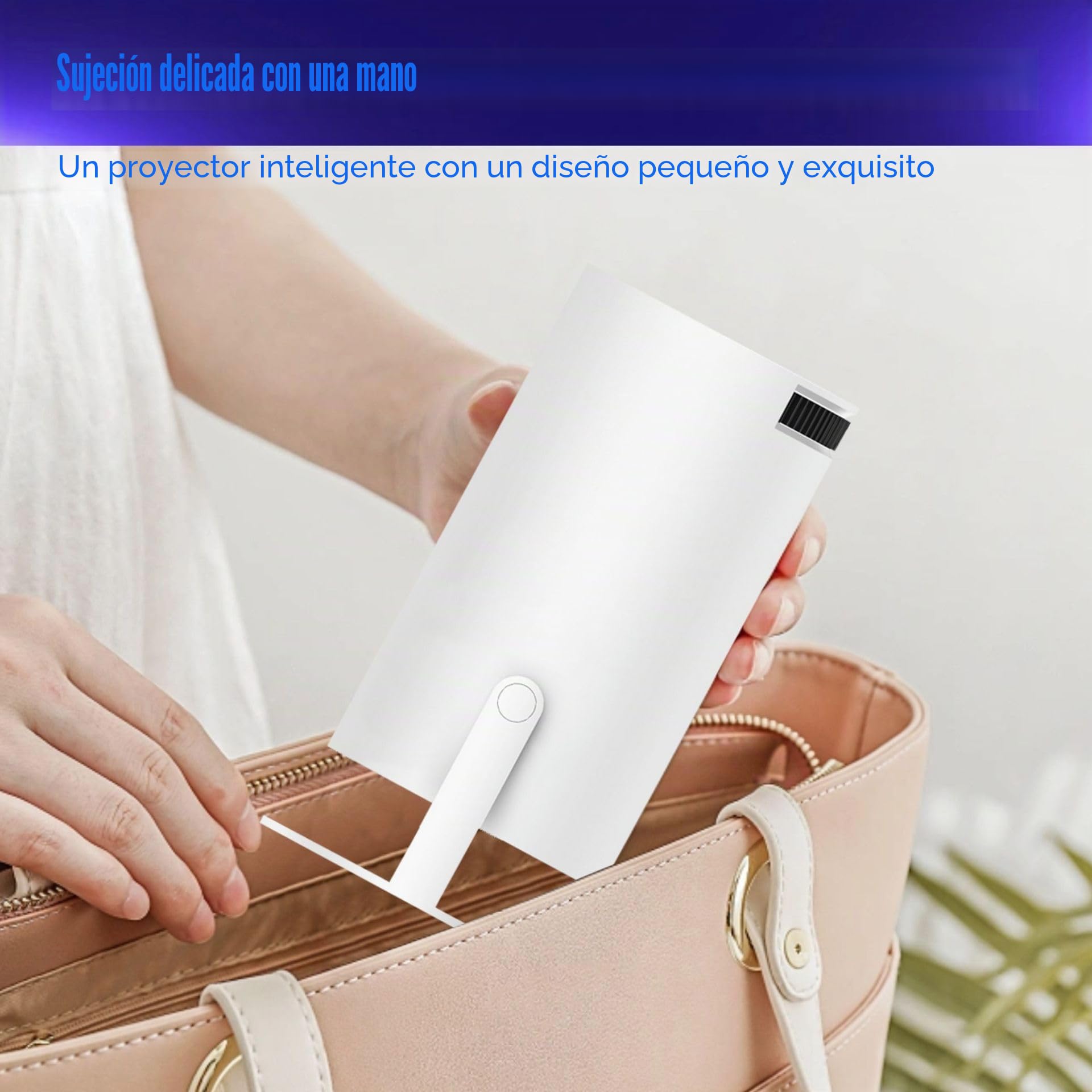 Mini proyector 4K compatible, videoproyector portátil WiFi 6 Bluetooth, proyector de vídeo con llave automática, 130 pulgadas, giro 180 grados, sistema operativo Android 11.0 (gris)
