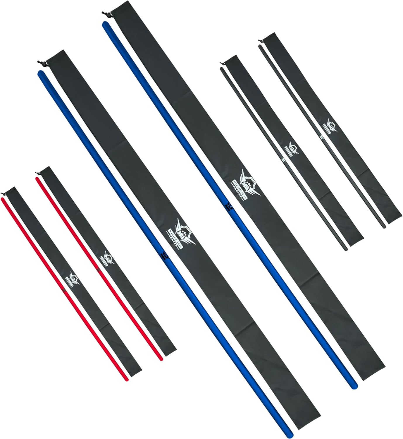 Martial Arts Armory Foam Padded Bo Staff with Carry Bags, Training and Practice Set, 2-Pack