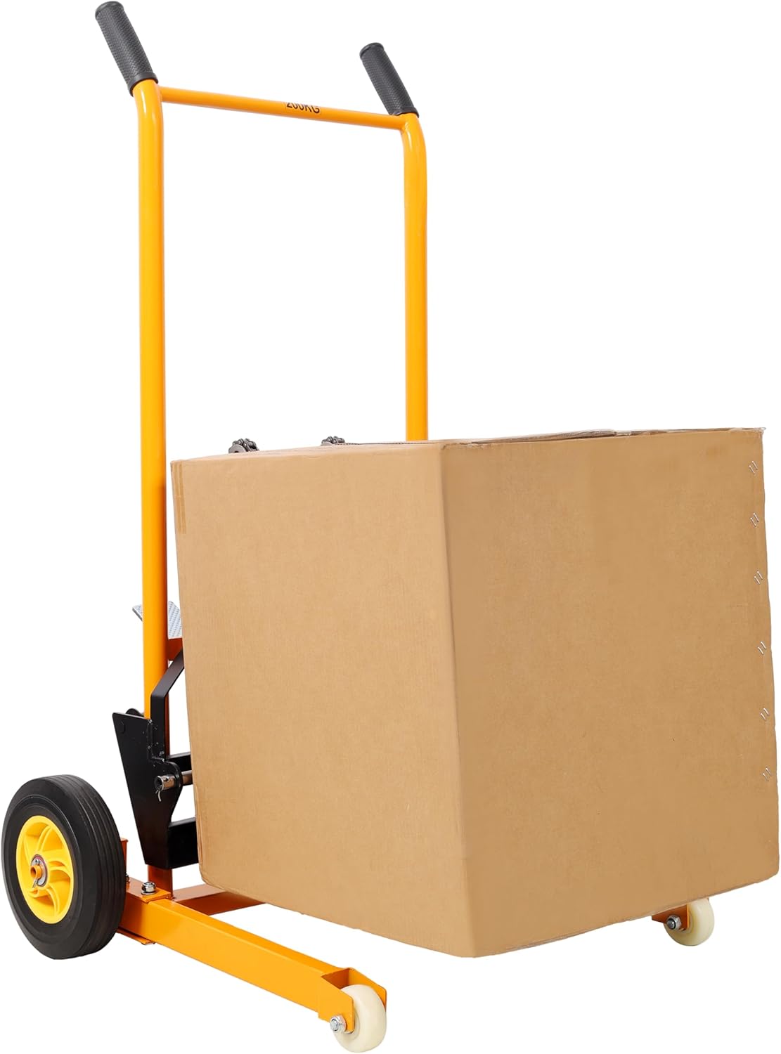 440lbs Material Lift Stacker, Hydraulic Fork Lift, Max Lift Manual Forklift Pallet Lift Dolly, 35.5" Manual Pallet Stacker for Supermarket, Warehouse, and Household, Yellow