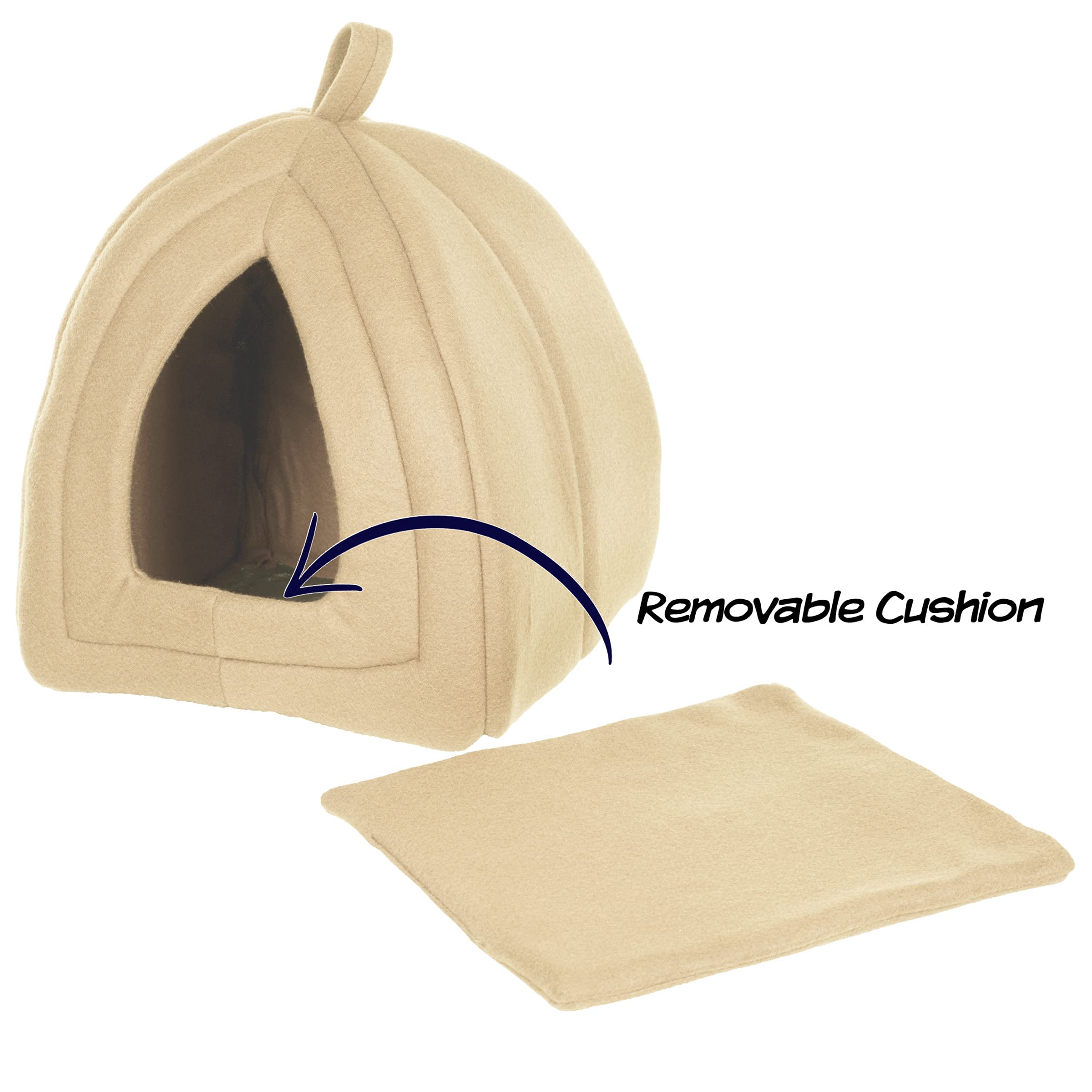 Pyramid Cat Bed Cat Houses for Indoor Cats with Removable Foam Cat