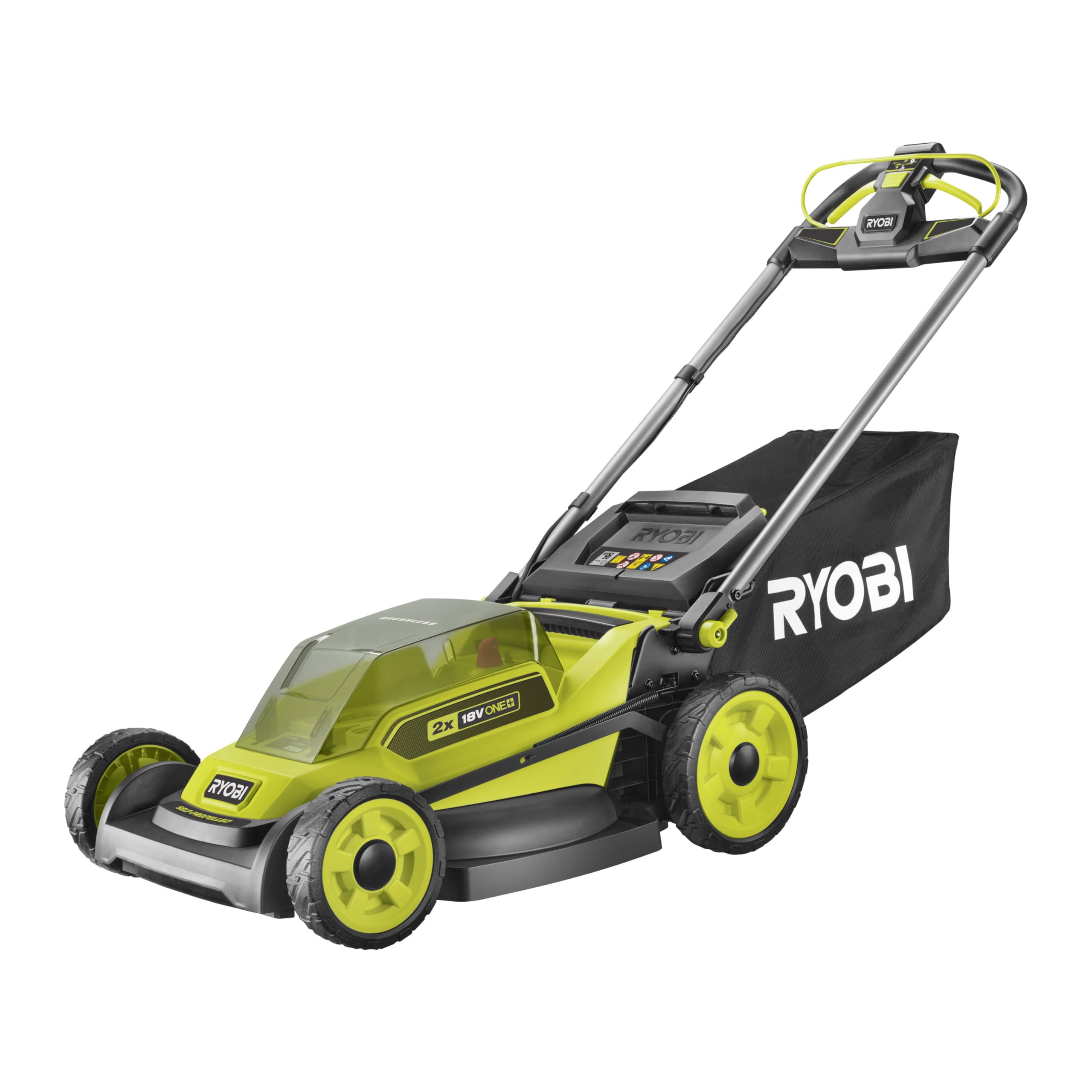 Ryobi Rasaerba Semovente Brushless a Batteria 18V ONE+, Taglio 51 cm, Regolazione Centralizzata 25-90 mm, 4-in-1, Solo Corpo Macchina, RY18LMXSP51A-0