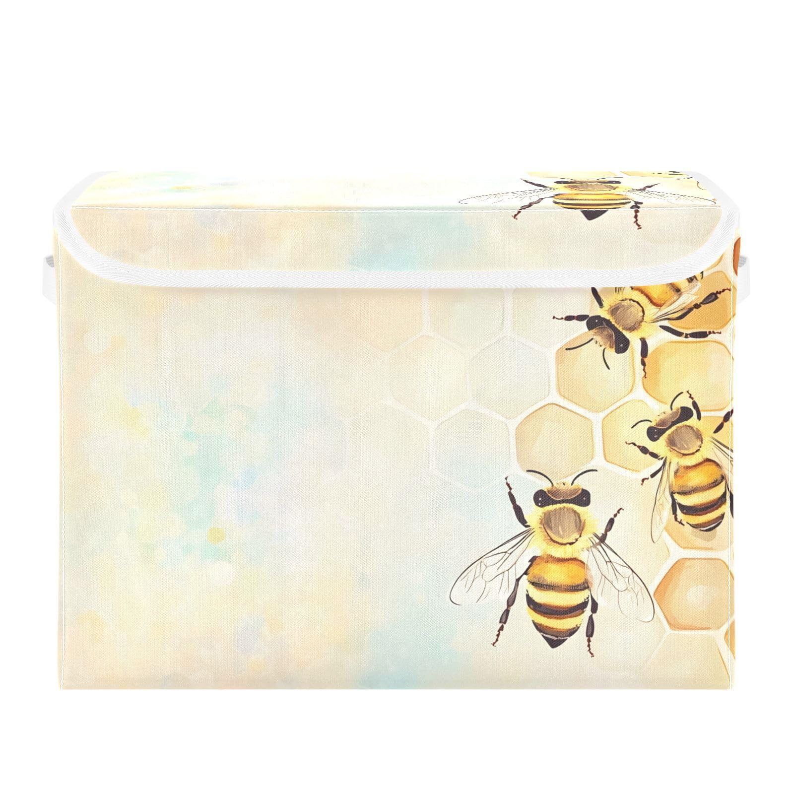 Boîtes de rangement pour jouets et chambre d'enfant au motif nid d'abeille