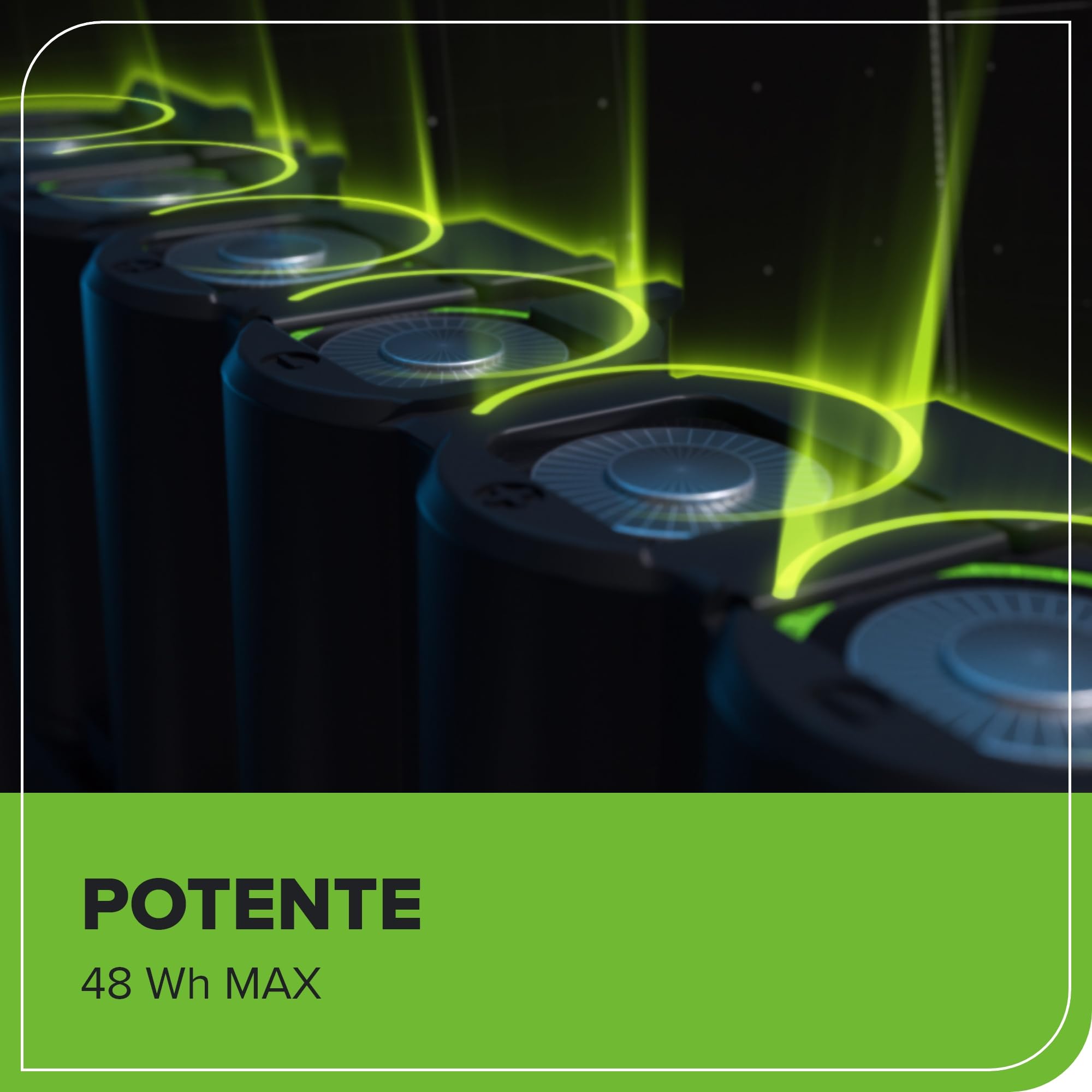 Greenworks Batteria da 24V 2Ah - Potente Batteria agli Ioni di Litio da 24V Originale Greenworks, Design Leggero con Indicatore LED dello Stato di Carica a 3 Livelli, Garanzia 2 Anni - G24B2