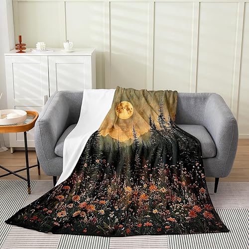 Miniatura 8 de Erosebridal Japanese Great Waves Flannel Blanket Queen Inch Asian Sea Wave Fleece Blanket Nautical Black Gold Clouds Fuzzy Plush Throw Vintage Retro
