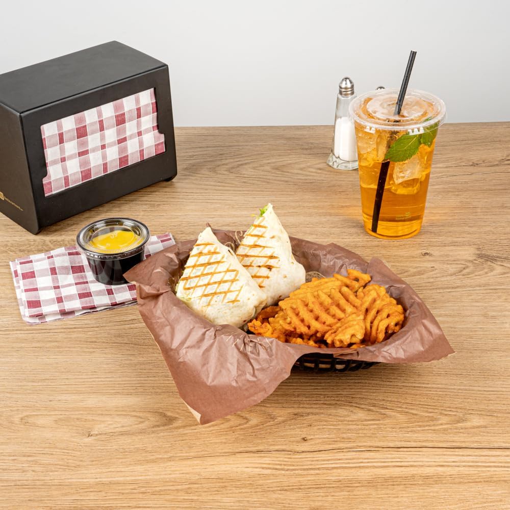 Restaurantware 10.1 x 6.8 x 2 Inch Fast Food Baskets 100 Oval Deli Baskets Microwavable Dishwashable Black Plastic Serving Baskets For Burgers Fries Sandwiches And More - Image 3