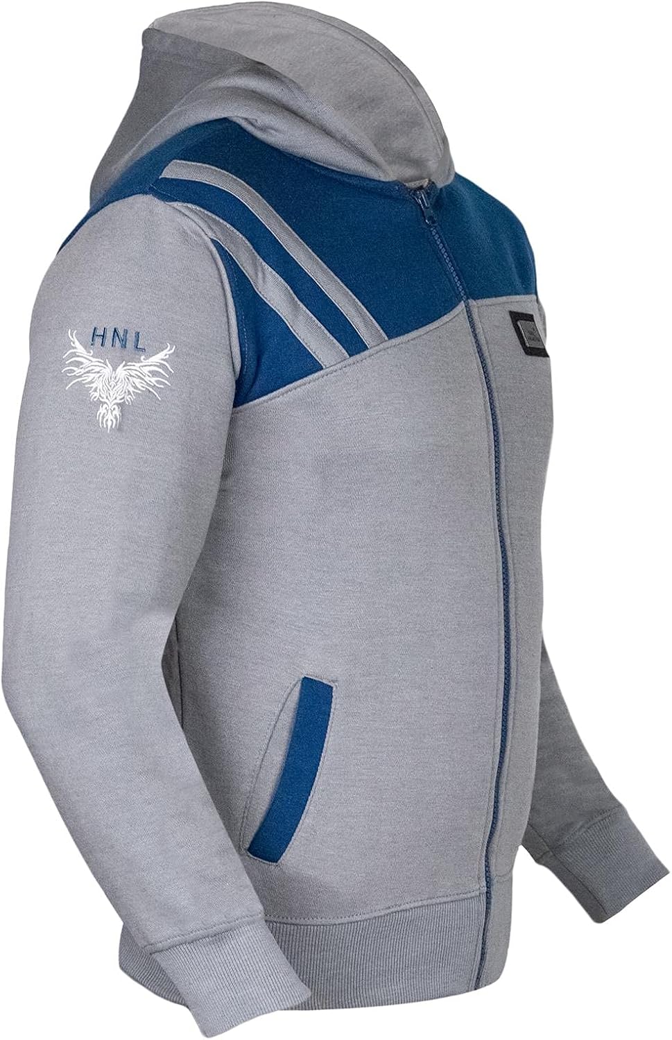 A2Z 4 Kids Boys Full Tracksuit HNL Royal Black Contrast Panelled Fleece Zipped Hooded Top Jogging Bottoms Gym Age 5-13 Years