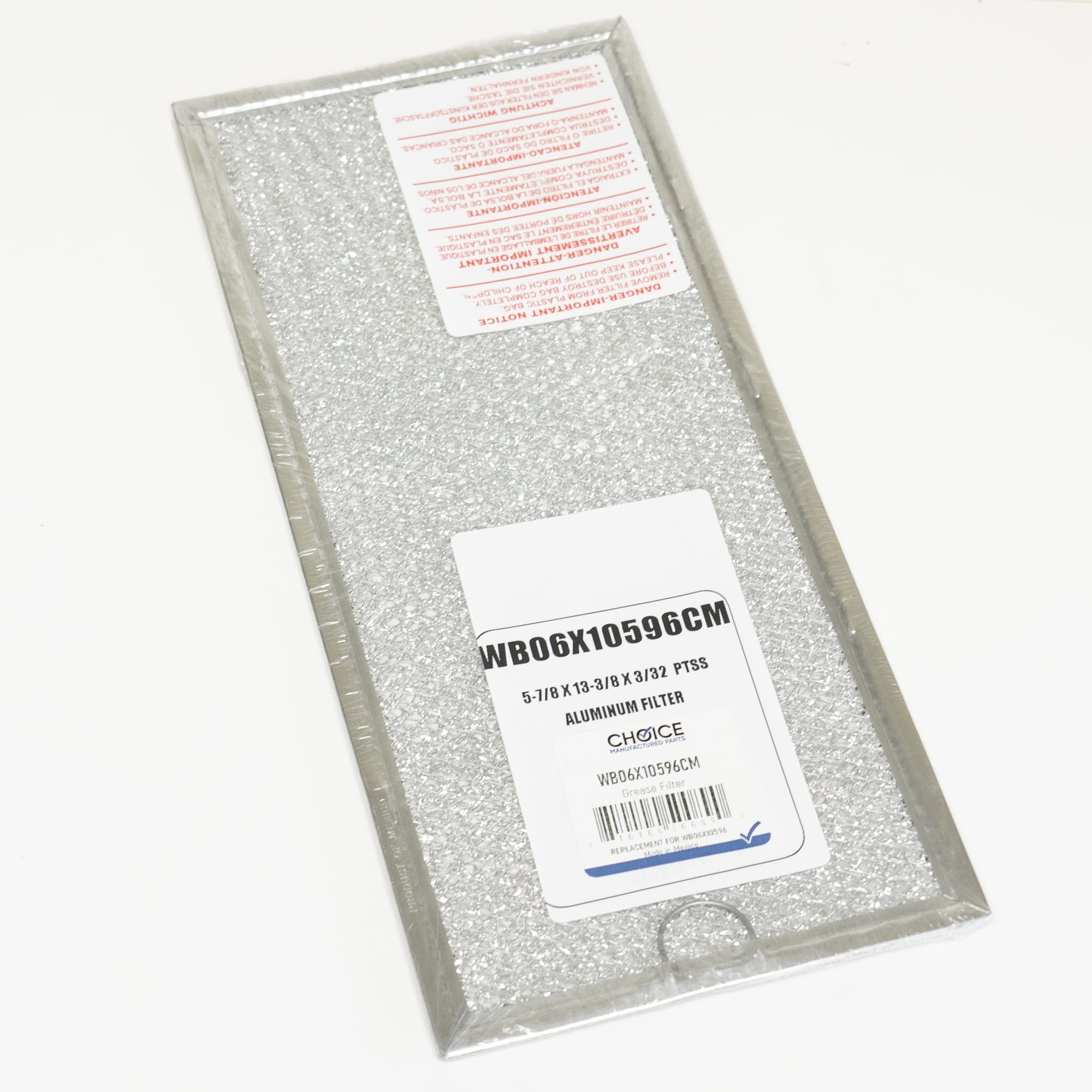 Choice Parts WB06X10596 for GE Microwave Hood Aluminum Grease Filter