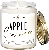 Vista 21 de Mulled Cider Candle, Fall Candles I Apple Cider Candle w/Cinnamon & Nutmeg - Infused w/Essential Oils I Mulled Cider Fall Scented Candles (Soy) for
