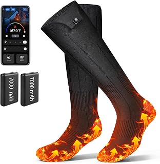 Heated Socks for Men Women App Control, 7000mAh Rechargeable