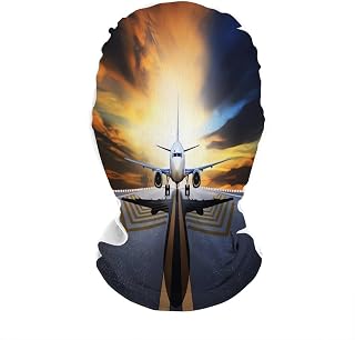Backpack Airplane Balaclava Mesh Print Funny Face Mask Breathable Ski Masks Personalized Sun Protection Full Face Covers Neck Gaiter Windproof Head Masks for Pranks&Outdoor