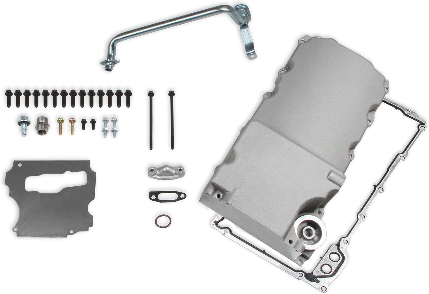 SS11002 LS Retro-Fit Oil Pan – Cast Aluminum, 6-Quart Capacity, Fits GM LS1/LS2/LS3/LS6 Engines in 1955-87 GM RWD Muscle Cars & Trucks 302-1