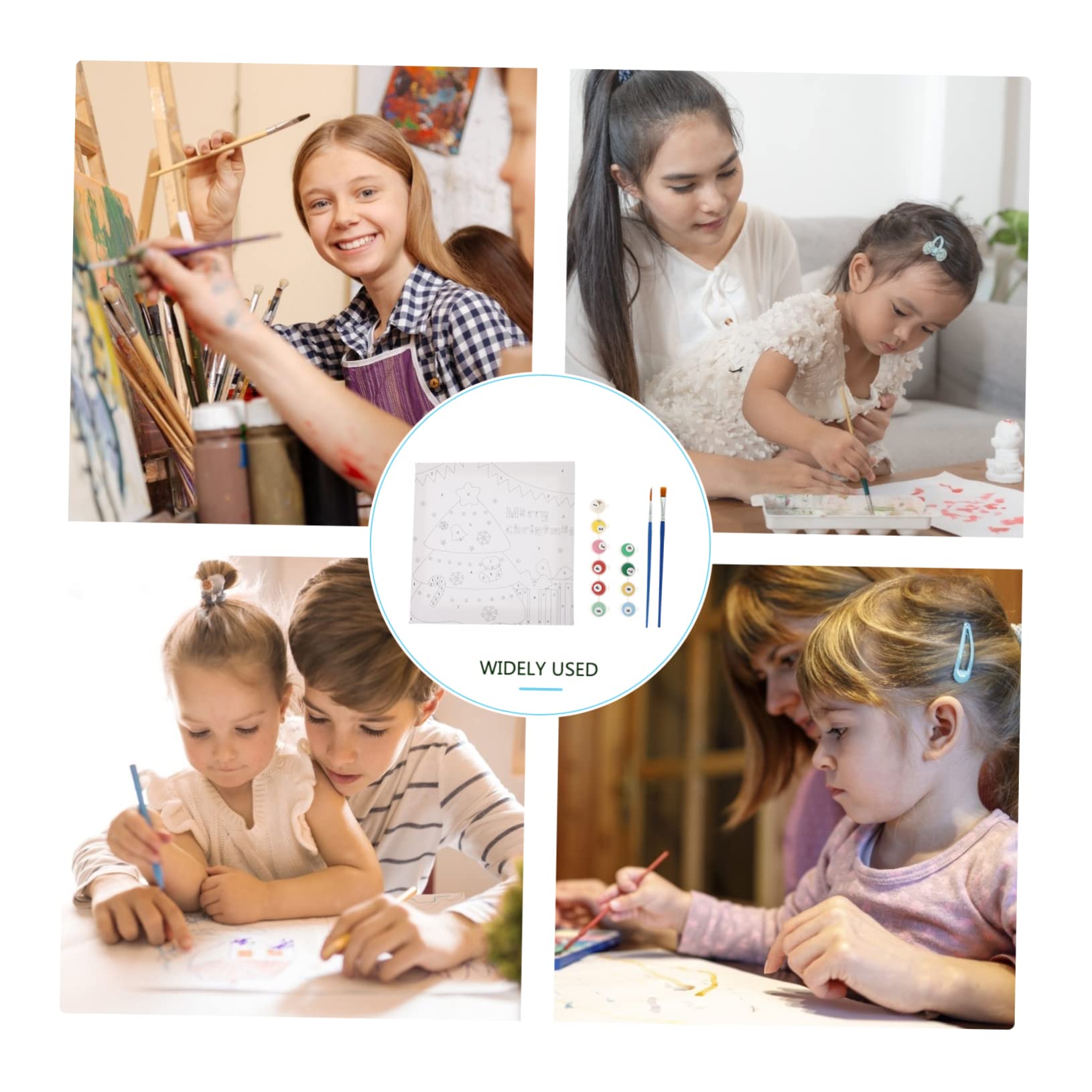 VICASKY Pittura Digitale Natalizia Per Ragazzo Ragazza Kit Con Tela Alta Qualità Sicuro e Facile Da Usare Per Decorazioni Natalizie e Attività Creative