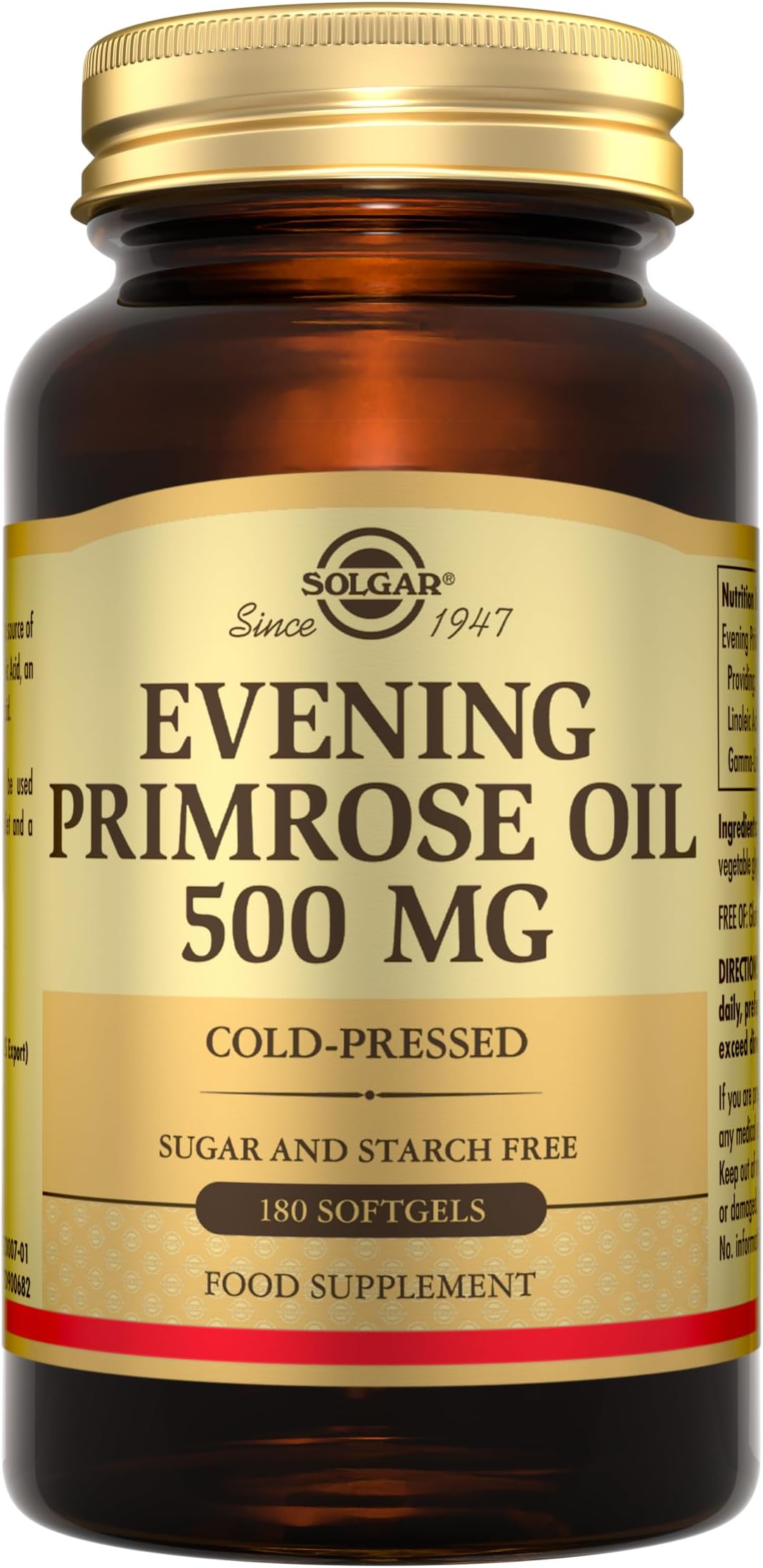 Evening Primrose Oil 500 mg Softgels - 180 softgels
