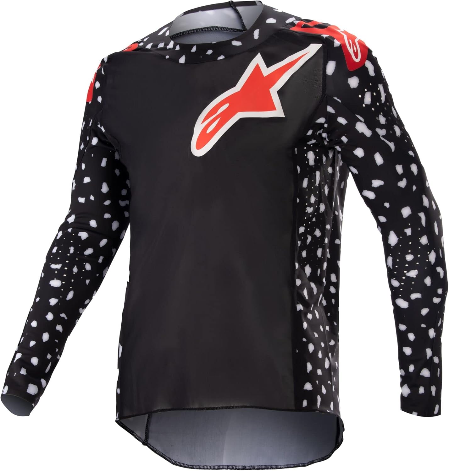 Alpinestars 3770523-1397-SM: Youth Racer North Jersey Black/Neon Red Ys
