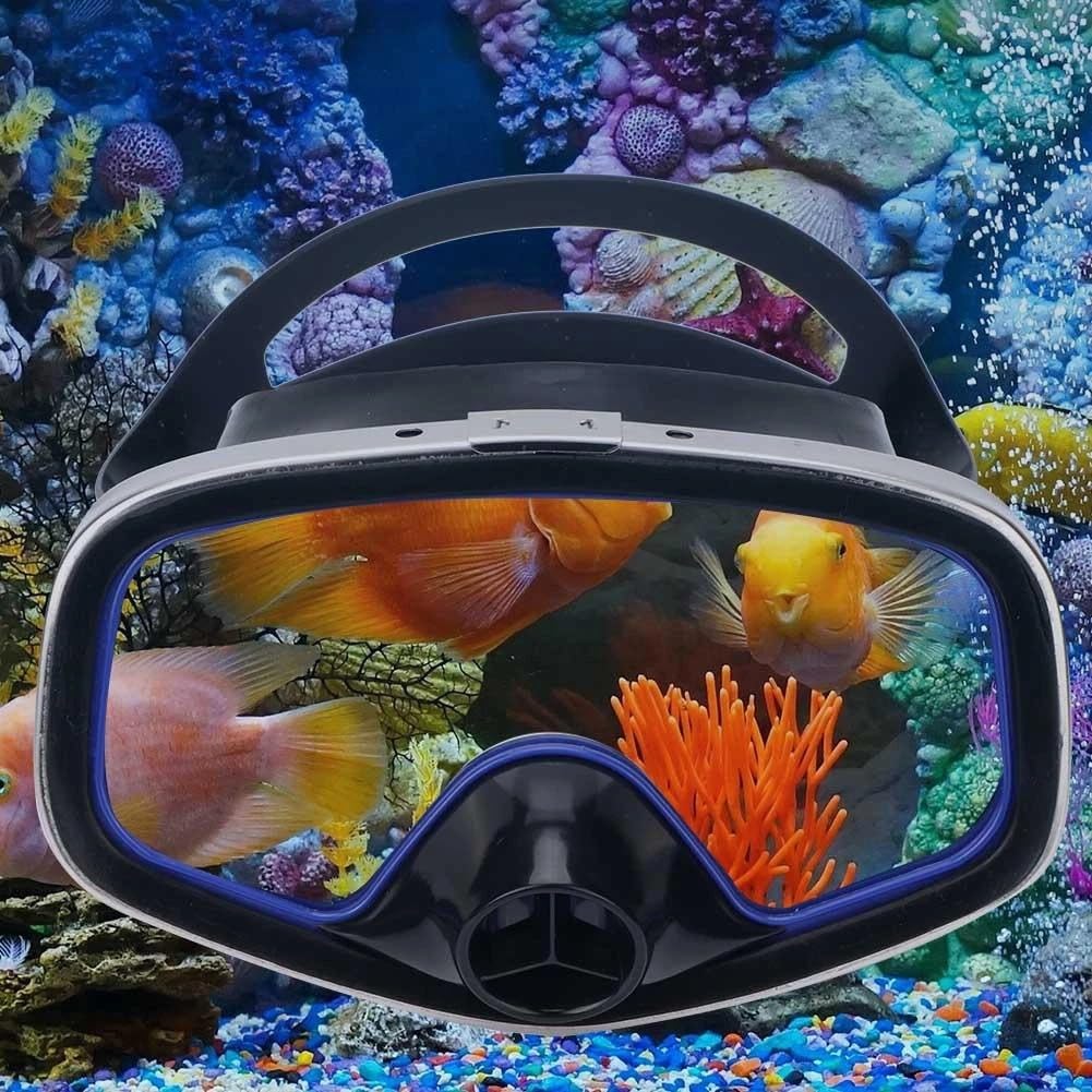 Maski do nurkowania Maska do nurkowania, okulary do pływania, maska ​​do nurkowania z filtrem przeciwmgielnym, okulary do nurkowania z rurką, sprzęt do nurkowania z maską okulary do nurkowania(35 Blac