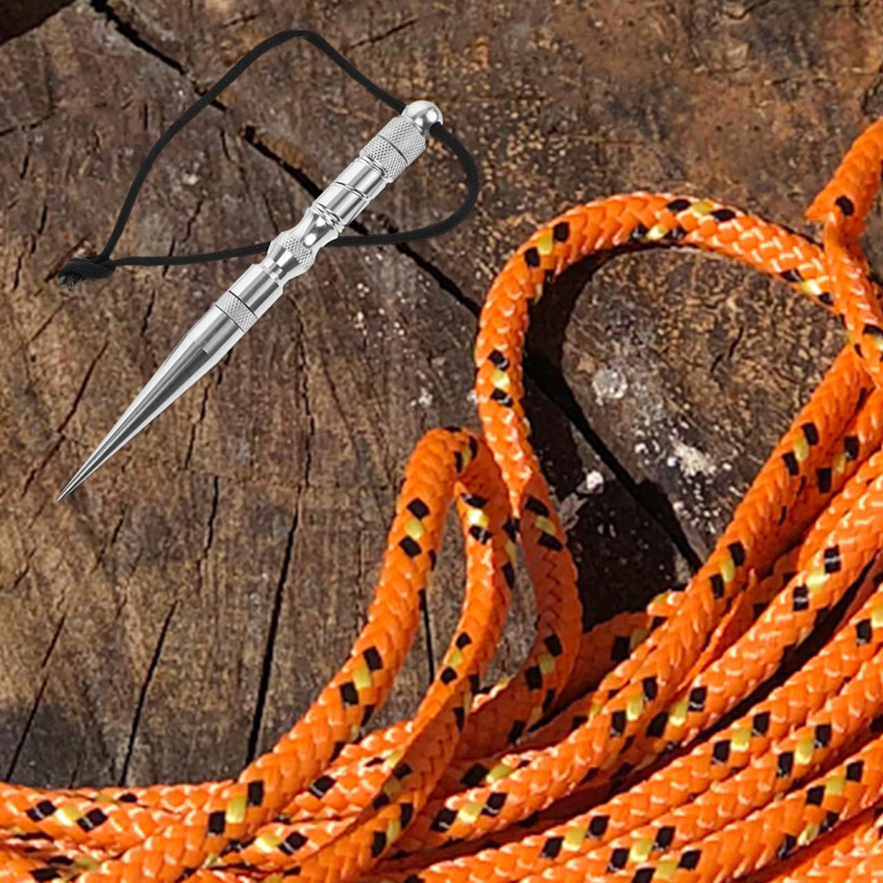 Tofficu 2pcs DIY Knitting Needles Tool: Knotters Tool, Needle Tying Braiding Spikes, DIY Weaving Lacing Stitching Needles and Smoothing Tool for Paracord Leather Ropes Cords Projects