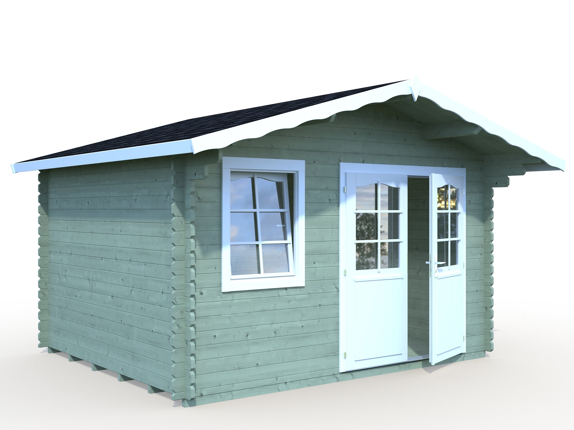 Palmako Blockbohlenhaus Emma 10,4 34 mm natur