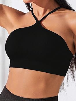 COZYEASE Women's Criss Cross Slim Fit Sports Cami Top